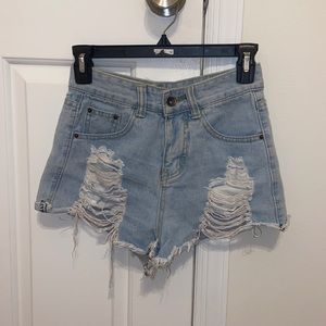 Distressed Mom Shorts